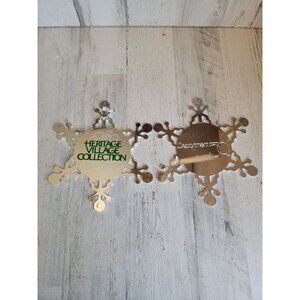 Vintage Dept 56 heritage village collection large snowflake ornament set